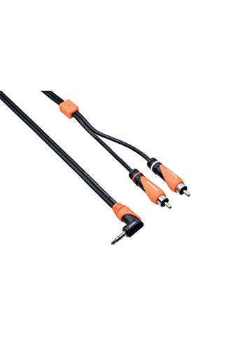 Bespeco SLYMPR300 3 m 1 Stereo Jack 90 Degree to 2 RCA Male Interlink Cable