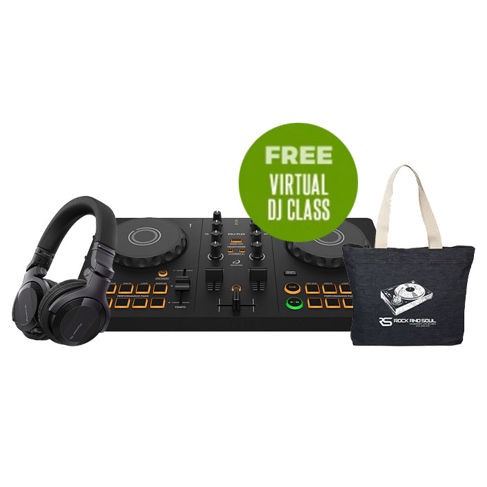 AlphaTheta DDJ-FLX2 + HDJ-CUE1 Closed-Back DJ Headphones (Dark