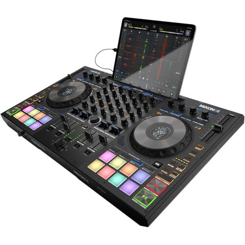 Reloop Mixon 8 Pro 4-Channel Professional Hybrid DJ Controller, Black (Open Box)