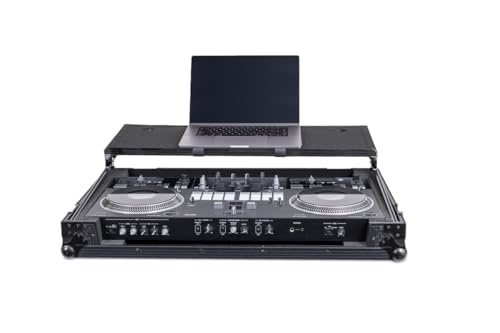 Headliner Flight Case with Laptop Platform and Wheels for Pioneer DJ DDJ-REV7 (Pitch Black)