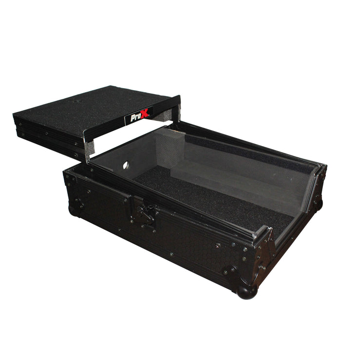 Pro X - Mixer ATA Flight Case for Large Format 12" Universal DJ Mixer W/ Laptop Shelf (Open Box)