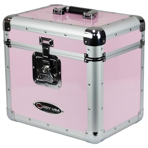 Odyssey Krom Series Pink Record / Utility Case For 70 12" Vinyl Records Lps