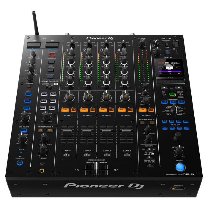 Pioneer DJ DJM-A9 4-channel professional DJ mixer (black) (Open Box)