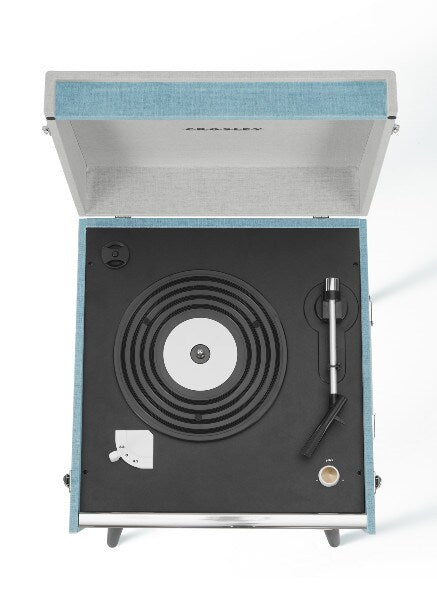 Crosley CR6233F-TN Dansette Bermuda Bluetooth in/Out Portable Vinyl Record Player Turntable with Aux-in, Tourmaline (Open Box)