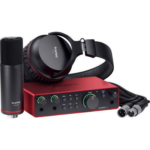 Focusrite Scarlett 2i2 Studio USB-C Audio Interface with Microphone and Headphones (4th Generation) (Open Box)