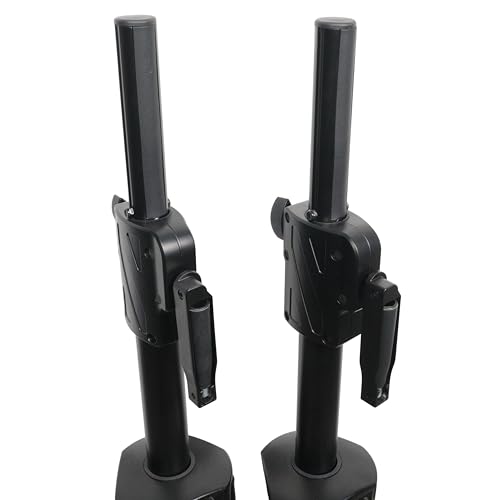 Prox T-SS21CX2 PKG 6' Ft Twin Pack Professional Telescoping Crank Up Speaker Stand Set with Carrying Bag Black Finish