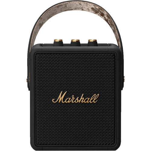 Marshall Stockwell II Portable Bluetooth Speaker, Black and Brass