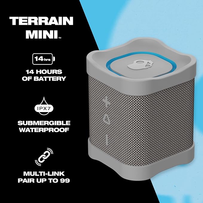 Skullcandy Terrain Mini Wireless Bluetooth Speaker - Grey (Open Box)