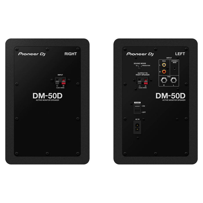 Pioneer Dj DM-50D 5-inch Desktop Monitor System – High-Performance Sound (Black) (Open Box)