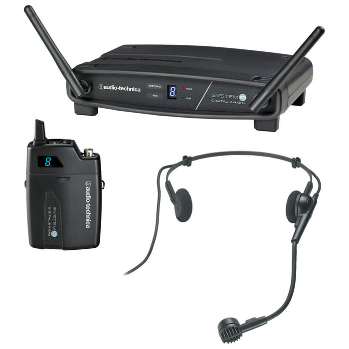 Audio-Technica ATW-1101/H System 10 Digital Wireless Headworn Dynamic Microphone Set (Open Box)