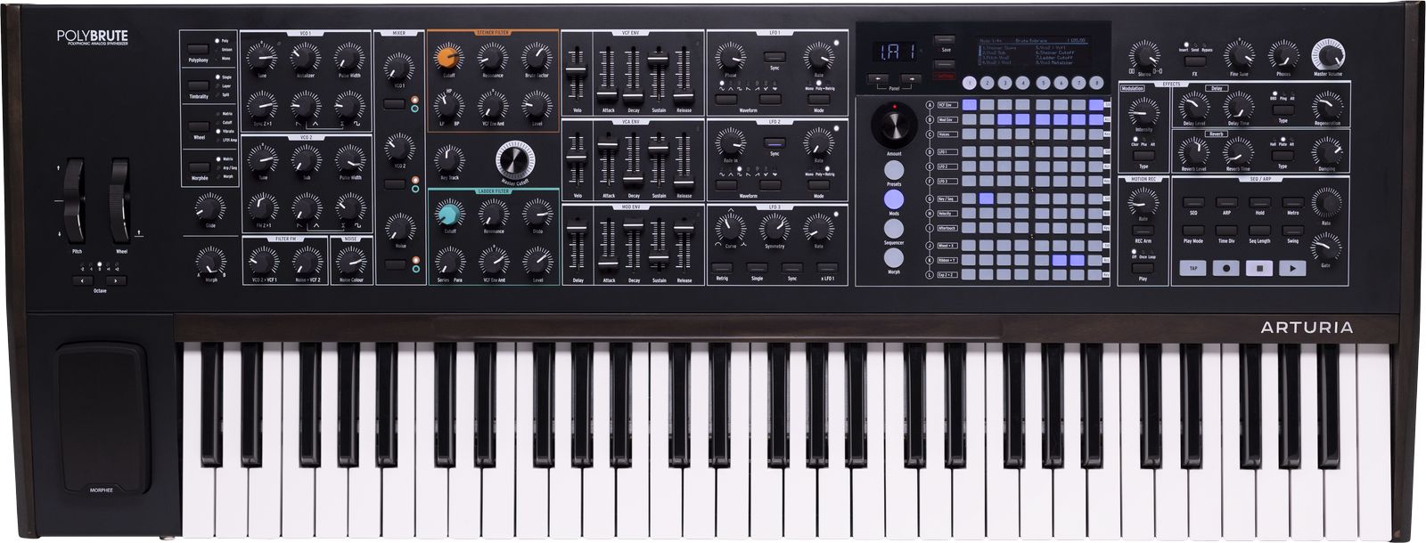 Arturia PolyBrute 6-Voice Polyphonic Morphing Analog Synthesizer - Noir, Limited Edition (Open Box)