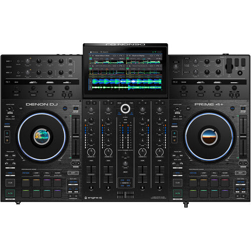 Denon DJ PRIME 4+ Standalone DJ Controller & Mixer with 4 Decks, Wi-Fi Music Streaming, Drop Sampler, 10.1" Touchscreen, Light Control, Internal FX (Open Box)