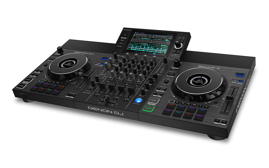 Denon DJ SC Live 4-Standalone Controller, 4-Channel Mixer, Amazon Music Unlimited Streaming, Wi-Fi, Speakers, Serato DJ & Virtual DJ Compatible (Open Box)