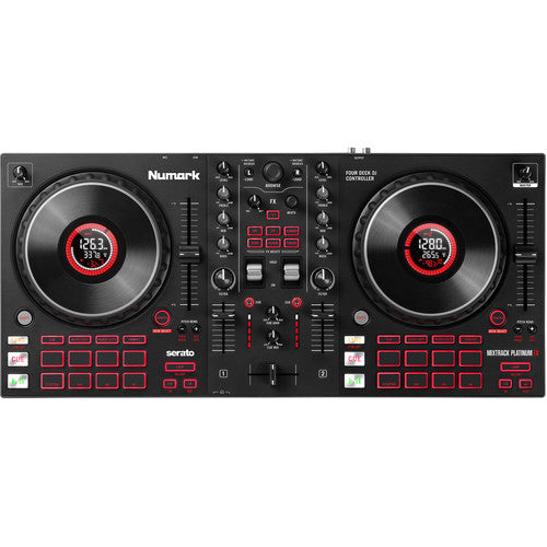 Numark Mixtrack Platinum FX 4-Deck Serato DJ Controller with Jog Wheel Displays and FX Paddles (Open Box)