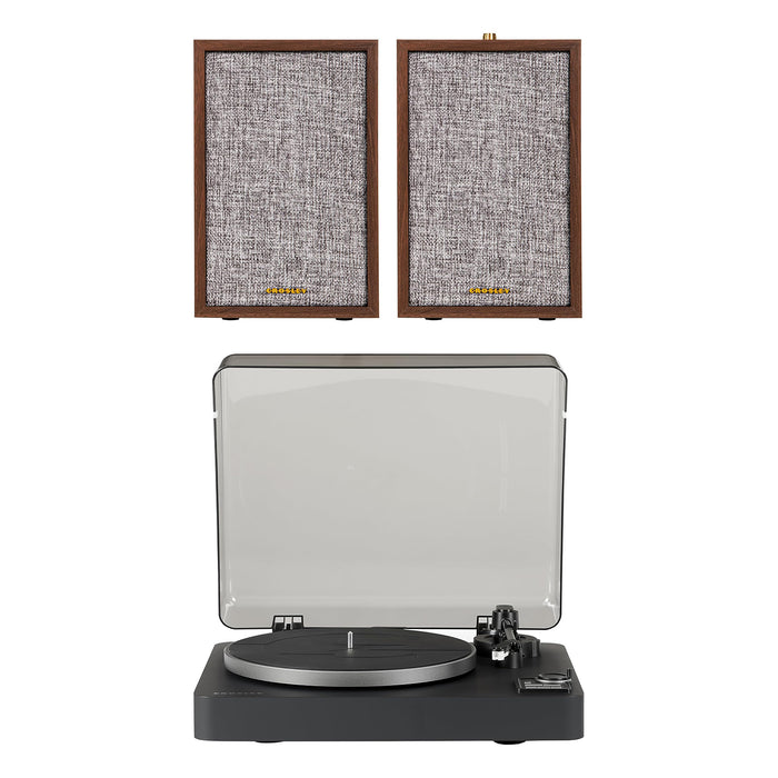 Crosley C300A-BK Turntable + Crosley S200A-WA