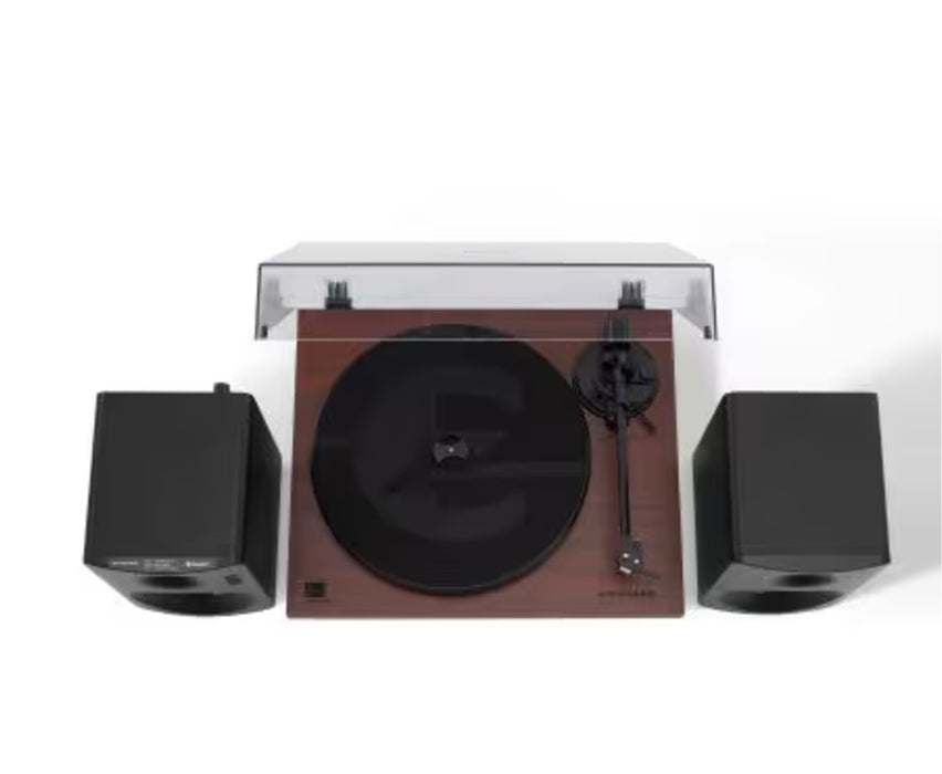 Crosley KT6101-MA Belt-Drive Bluetooth Turntable with Built-in Preamp and Included Speakers, Mahogany