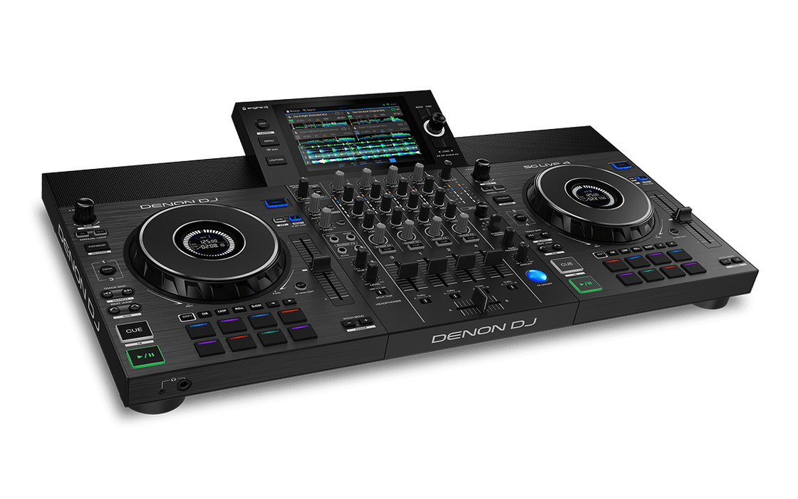 Denon DJ SC Live 4-Standalone Controller, 4-Channel Mixer, Amazon Music Unlimited Streaming, Wi-Fi, Speakers, Serato DJ & Virtual DJ Compatible (Open Box)