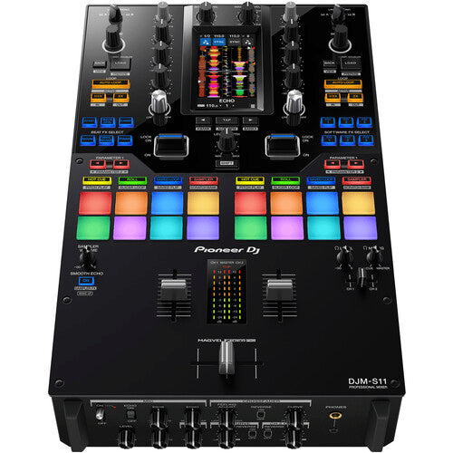 Pioneer DJ DJM-S11 Professional 2-Channel Battle Mixer for Serato DJ Pro / rekordbox, Black (No Box)