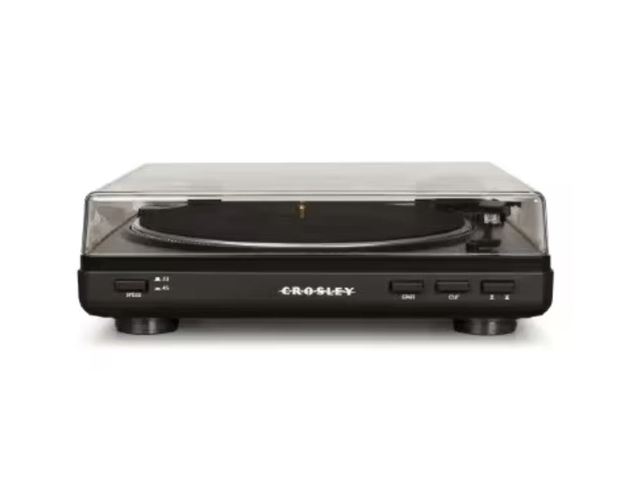 Crosley T400D-BK Fully Automatic Bluetooth 2-Speed Turntable Record Player with Built-in Preamp, Black