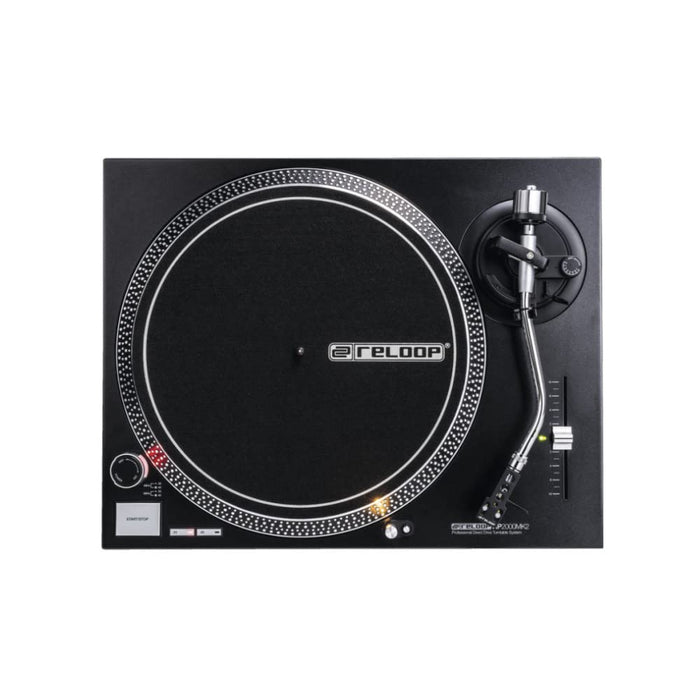 Reloop RP-2000 MK2 Quartz-Driven DJ Turntable, Metallic Black (No Box)