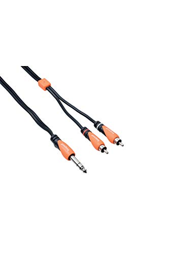Bespeco Instrument Cable, Black & Orange, 6 Feet (SLYSRM180)