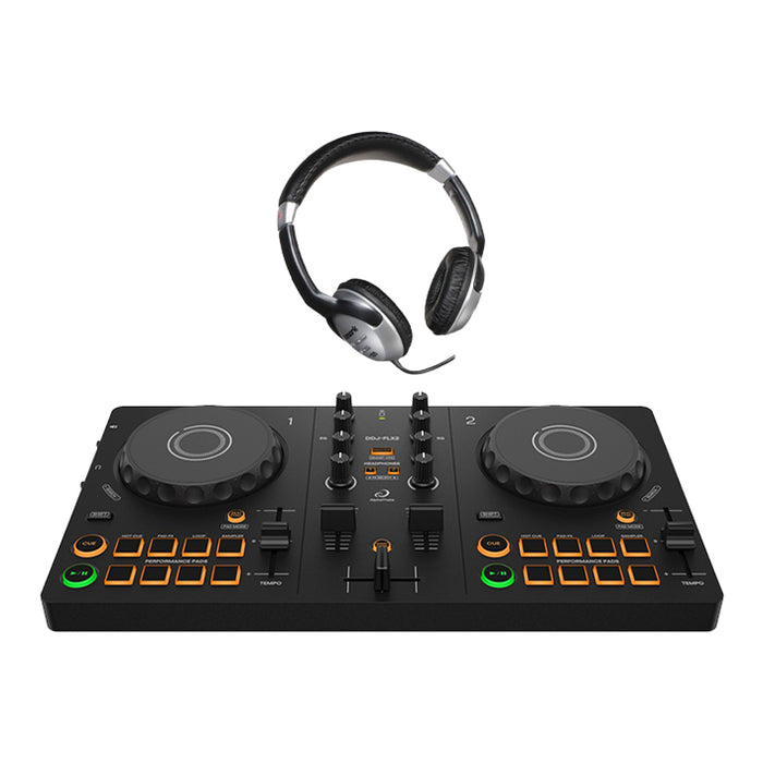 AlphaTheta DDJ-FLX2 + HF125 Headphones