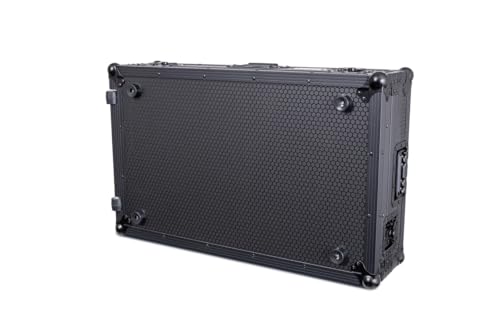 Headliner Flight Case with Laptop Platform and Wheels for Pioneer DJ DDJ-REV7 (Pitch Black)