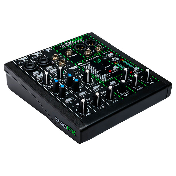 Mackie ProFXv3 Series, 6-Channel Professional Effects Mixer with USB, Onyx Mic Preamps and GigFX effects engine - Unpowered (ProFX6v3) (Open Box)