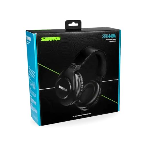 Shure SRH440A Closed-Back Over-Ear Studio Headphones