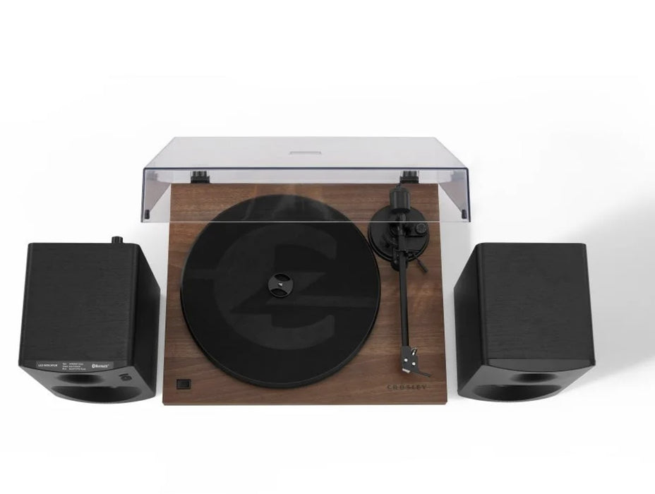 Crosley KT6101-WA Belt-Drive Bluetooth Turntable with Built-in Preamp and Included Speakers, Walnut