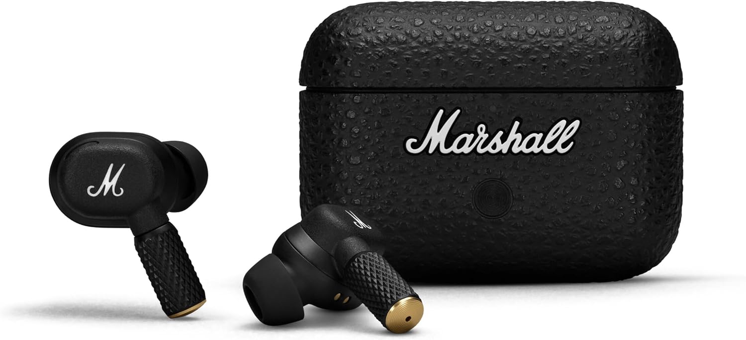 Marshall Motif II True Wireless Active Noise-Canceling Earbuds Headphones, Black