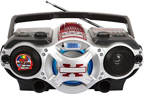 Supersonic - Bluetooth Portable MP3 Player with USB/SD/Aux Inputs & AM/FM Radio, Boomboxes - Black (SC-1495BT) (Open Box)