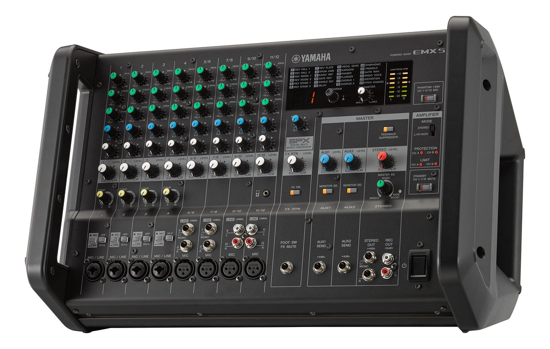 Yamaha EMX5 12-input Stereo Powered Mixer w/ DSP Effects , Black