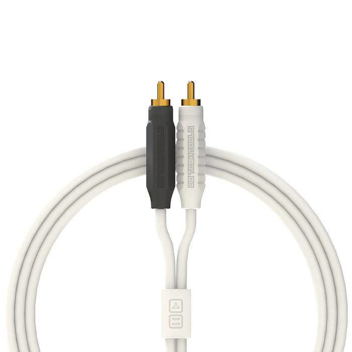 DJ TechTools Chroma Cables Audio 2.0: 2M RCA to RCA (White)