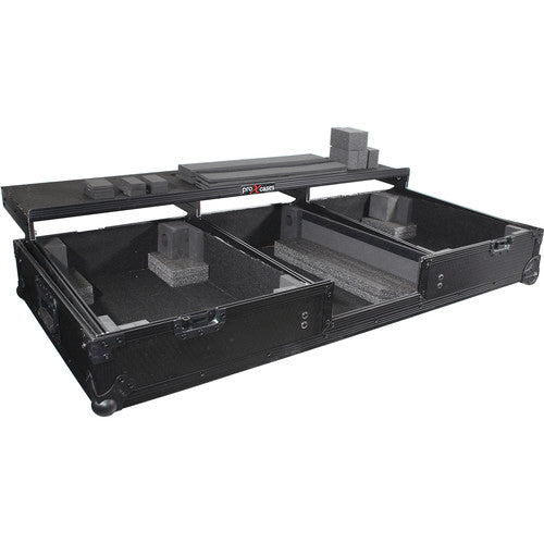 ProX DJ Coffin Flight Case for RANE DJ Seventy-Two Mixer and Two Turntables (Black on Black) (Open Box)