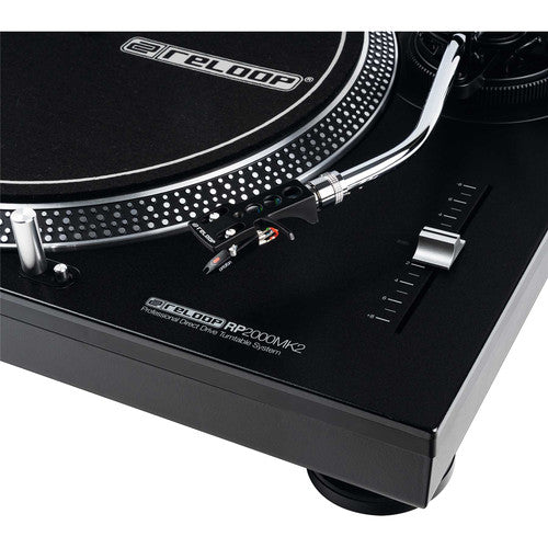 Reloop RP-2000 MK2 Quartz-Driven DJ Turntable, Metallic Black (No Box)