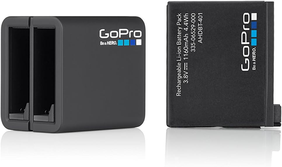 GoPro Dual Battery Charger + Battery (for Hero4 Black/Hero4 Silver) (GoPro Official Accessory)