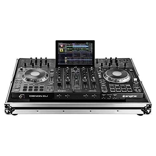 Odyssey Denon Prime 4 Low-Profile Flight Case (Silver Hardware)