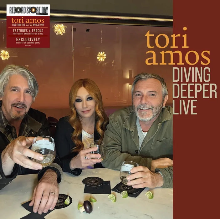 Featuring 4 bonus tracks from Tori Amos’ Diving Deep Live album, previously only available on CD and digital due to space limitations on vinyl. This 12” EP is pressed on custard color vinyl exclusively for Record Store Day 2025.