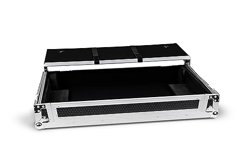 Headliner Flight Case with Laptop Platform and Wheels for RANE DJ FOUR and DJ PERFORMER (Silver/Black)