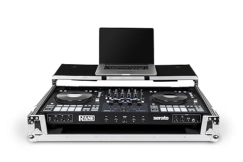 Headliner Flight Case with Laptop Platform and Wheels for RANE DJ FOUR and DJ PERFORMER (Silver/Black)