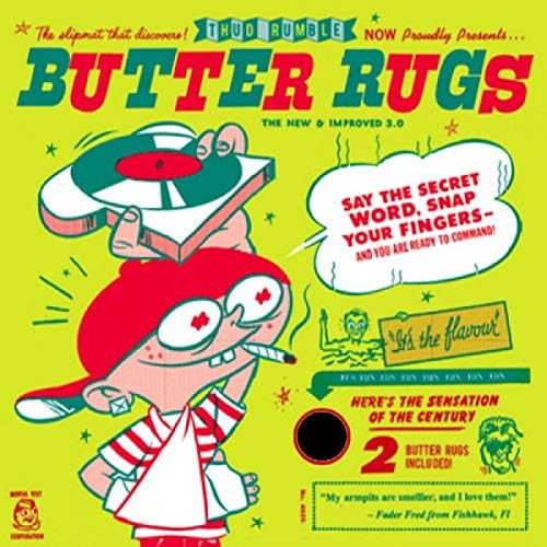 Thud Rumble: Butter Rugs 12" Black Slipmats (Pair) (Open Box)
