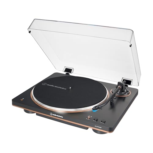 Audio-Technica Consumer AT-LP70XBT Fully Automatic Belt-Drive Turntable with Bluetooth (Black and Bronze)