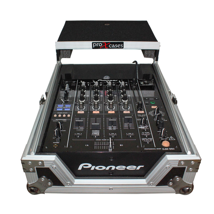 ProX XS-M12LT Mixer ATA Flight Hard Case for Large Format 12" Universal DJ Mixer with Laptop Shelf