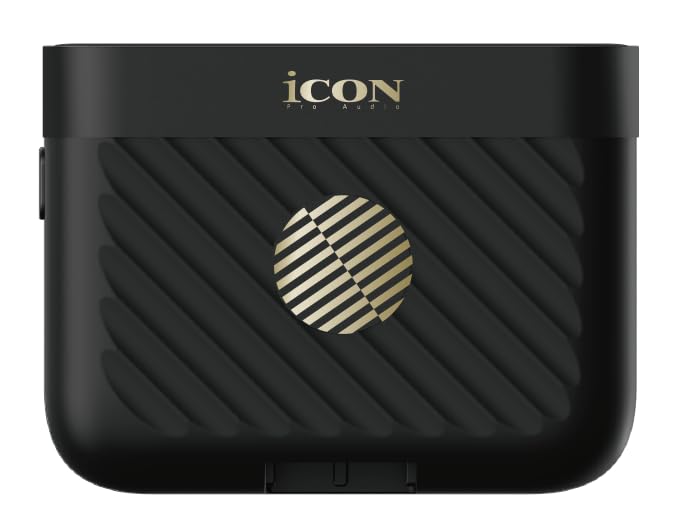 iCON Pro Audio AirMic Pro (2 TX + 1 RX + Charging Case) Wireless Lavalier Microphone (Black)