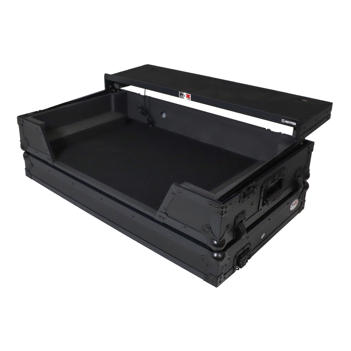 ProX ATA Flight Case For Pioneer XDJ-AZ DJ Controller with Laptop Shelf 1U Rack Space, Wheels and LED - Black