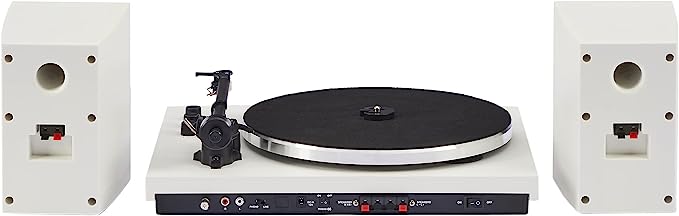 Crosley T150 Turntable with Speakers, White