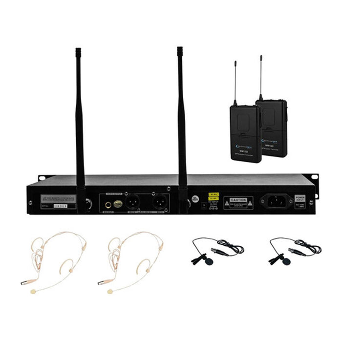 Technical Pro WM1352 2-Person Wireless Combo Microphone System (UHF: 509.8 to 556.5 MHz) (Open Box)