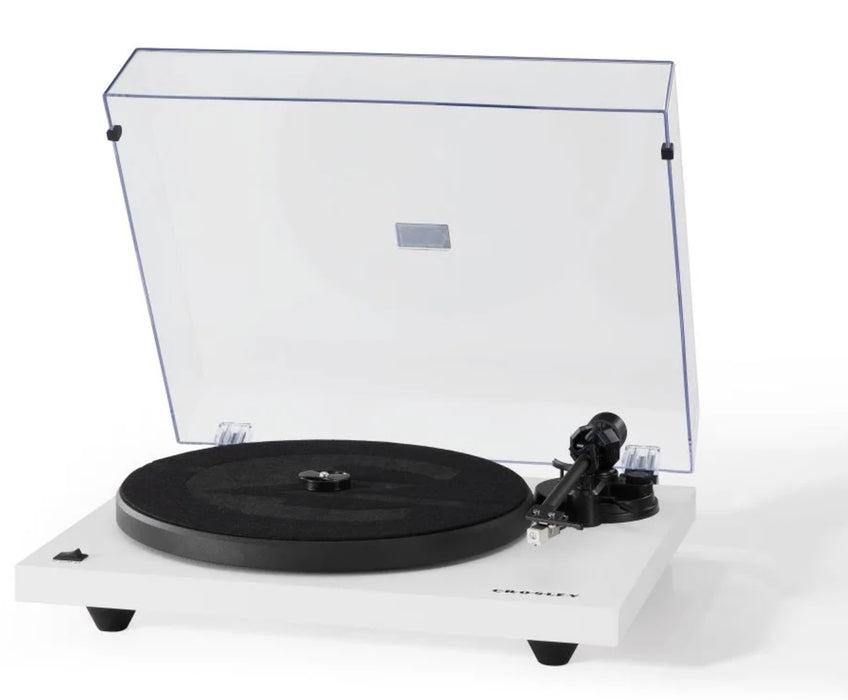 Crosley C6B-WH Belt-Drive Bluetooth Turntable Record Player with Adjustable Tone Arm, White