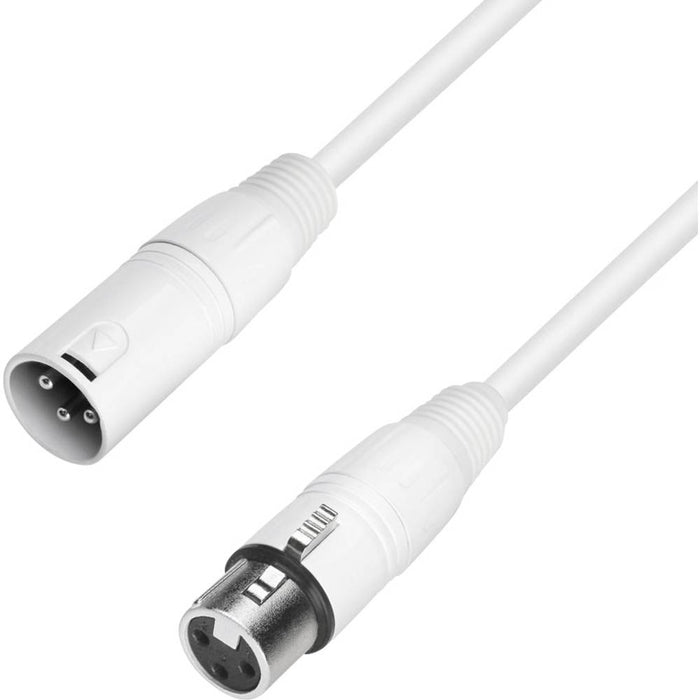 Adam Hall K4 MMF 0100 SNOW XLR Cable [1x XLR plug - 1x XLR socket] 1.00 m White